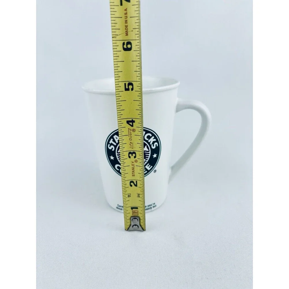 Starbucks Classic Mermaid Logo White 2007 Ceramic‎ Latte Coffee Mug Cup 12oz